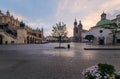 Krakow rynek glowny in the early morning. Summer time. Royalty Free Stock Photo