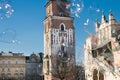 Krakow Rynek Glowny square Royalty Free Stock Photo