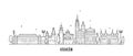 Krakow skyline Poland illustration city a vector