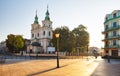 Krakow, square Matejko with the churches of St. Florian, Poland