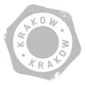 Krakow stamp rubber grunge