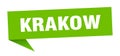 Krakow sticker. Krakow signpost pointer sign.
