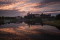 Krakow. Sunrise view of the city landscape