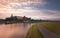 Krakow. Sunrise view of the city landscape