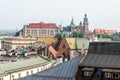 old town of Krakow and Wawel Royalty Free Stock Photo