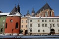 Krakow in wintertime Royalty Free Stock Photo
