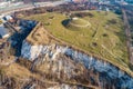 Krakus Mound and quarry in Krakow, Poland