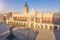 KrakÃÂ³w Cloth Hall Sukiennice and Adam Mickiewicz Monument