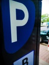 Car parking payment stand on the street