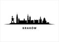 KrakÃÂ³w Vector Skyline Black Silhouette of City in Poland