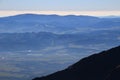 Kralova hola, Low Tatra, and Poprad valley from High Tatra Royalty Free Stock Photo