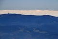 Kralova Hola peak in Low Tatras from High Tatras, Slovakia Royalty Free Stock Photo