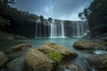 Krang Suri waterfall near Amlarem,Meghalaya,India Royalty Free Stock Photo