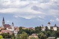 Kranj town with Alps in Slovenia