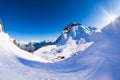 Krasnaya polyana winter Caucasus landscape, Sochi Royalty Free Stock Photo