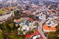 Krasnik town historical center with Cathedral and buildings Royalty Free Stock Photo