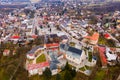 Krasnik town historical center with Cathedral and buildings Royalty Free Stock Photo