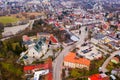 Krasnik town historical center with Cathedral and buildings