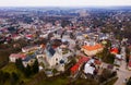 Krasnik town historical center with Cathedral and buildings Royalty Free Stock Photo