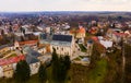 Krasnik town historical center with Cathedral and buildings Royalty Free Stock Photo