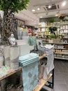 Home Decorations In Decorations Store. Modern textile shop for towels and interior decor.