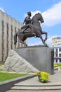 Monument to the Kuban Cossacks on a Sunny day in the city of Krasnodar on Krasnaya street