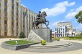 Monument to the Kuban Cossacks on a Sunny summer day in the city