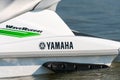 Fragment of jet ski watercraft with Yamaha logo