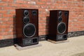Acoustic system Radiotehnica S90, 35 s-012. Soviet vintage audio equipment. Musical columns made of plywood and veneer of valuable