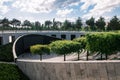 Amphitheater in Krasnodar Park Galitsky Park without people. Main stage view.