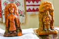 Krasnoe, Russia - May 2016: Exhibition-sale of ceramics