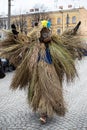 Krasnoilsk, Ukraine - January 14, 2020: Ancient pagan ritual of Malanka Malanca , performed olny by unmarried men.