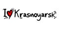 Krasnoyarsk city of Russia love message