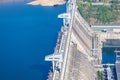 Krasnoyarsk Dam on the Yenisey River, Russia Royalty Free Stock Photo