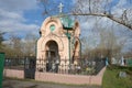 Charnelhouse of merchants Tokarev, a monument of 19th century on the old Troitsk cemetery 1842 of the Krasnoyarsk city