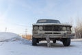 Krasnoyarsk, Russia, August 10, 2019: Russian retro Lada 2106 car on the street abandoned or stolen.