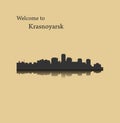 Krasnoyarsk, Russia city silhouette