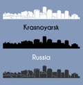 Krasnoyarsk, Russia city silhouette