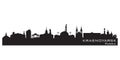 Krasnoyarsk Russia city skyline Detailed silhouette