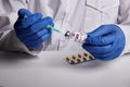 Doctor Prepares Astrazeneca Covid Vaccine to Shot - Medical Lab Photo
