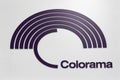 Krasnoyarsk, Russia, June 20, 2020: Colorama logo close-up-manufacturer of photophones from Italy. owned by Manfrotto