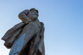 Monument to Lenin against blue sky