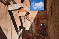 Kravare, Machuv kraj, Czech republic - July 14, 2018: ruins of abandoned old house in summer sunny afternoon