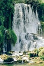 Kravice waterfall on the Trebizat River in Bosnia and Herzegovina. Miracle of Nature in Bosnia and Herzegovina