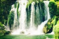 Kravice waterfall on the Trebizat River in Bosnia and Herzegovina. Miracle of Nature in Bosnia and Herzegovina. The Kravice Royalty Free Stock Photo