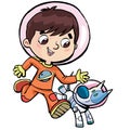 Boy in a space suit