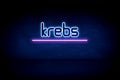 krebs - blue neon announcement signboard