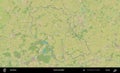 Kreis Coesfeld outlined, Germany. Topographic Humanitarian Royalty Free Stock Photo