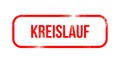 kreislauf - red grunge rubber, stamp Royalty Free Stock Photo