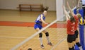 Kremena Kamenova volleyball player of CSM Bucharest, attacks during the match with ACS Penicilina Iasi